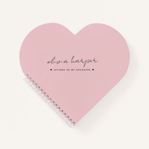 私の娘へのピンクの文字メモリ記念 ノートブック