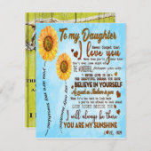 私の娘への贈り物最高のと子供への贈り物 招待状 (正面/裏面)