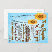 私の娘への贈り物最高のと子供への贈り物 案内ポストカード (正面/裏面)