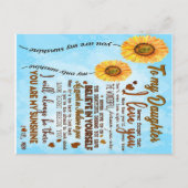 私の娘への贈り物最高のと子供への贈り物 案内ポストカード (正面)