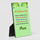 私の娘への贈り物、誕生日プレゼント フォトプラーク (側面)