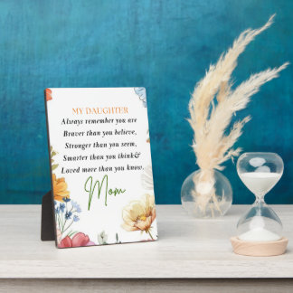 私の娘への10代の贈り物，インスピレーション フォトプラーク