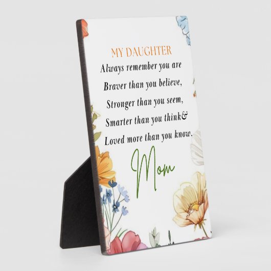 私の娘への10代の贈り物，インスピレーション フォトプラーク (側面)
