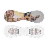 私の娘へパパママ引用文&カスタム2写真 野球ボール (パネル)