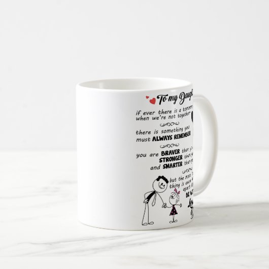 私の娘へ – いつもしも明日がある コーヒーマグカップ (正面右)