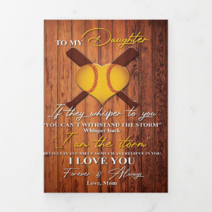 私の娘へ   可愛い娘へのギフト 三つ折り案内状