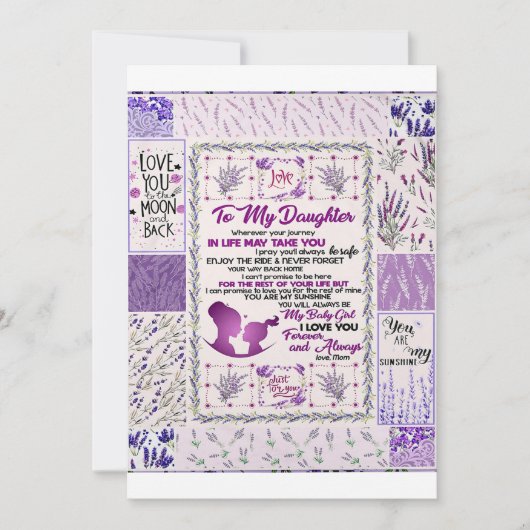 私の娘へ、私の赤ちゃん娘よ、永遠に愛してる シーズンカード (正面)