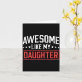 私の娘みたいで素敵!面白いパパ ダディー パパ ママ カード (黄色い花)