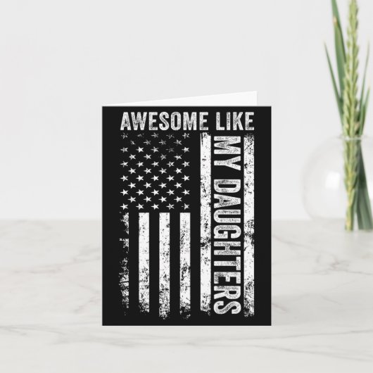 私の娘みたいな男性 面白い父の背中 カード (正面)