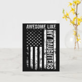 私の娘みたいな男性 面白い父の背中 カード (黄色い花)