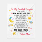 私の娘よ最高の フリースブランケット (正面)