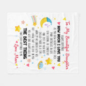 私の娘よ最高の フリースブランケット (正面(横))