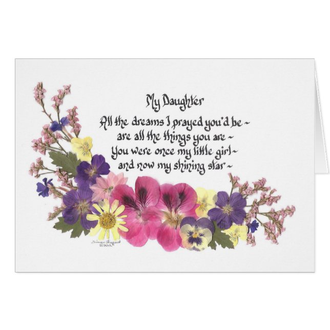 私の娘カード (正面横)