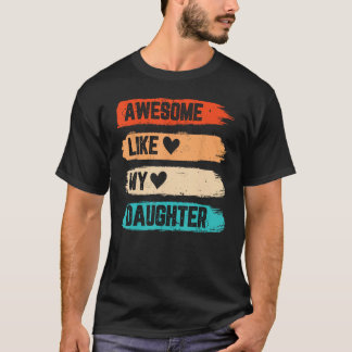 私の娘素晴らしのレトロパパの父のようなメンズ Tシャツ