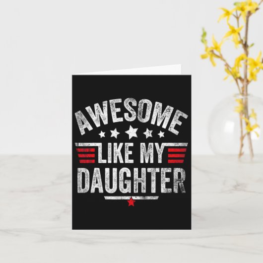 私の娘素晴らしのヴィンテージのパパの父親おもしろいのように カード (黄色い花)