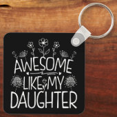 私の娘素晴らしの山花がママに現れるように キーホルダー (裏面)