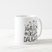 私の娘素晴らしの山花がママに現れるように コーヒーマグカップ (正面右)