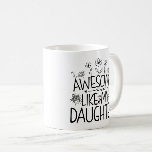 私の娘素晴らしの山花がママに現れるように コーヒーマグカップ (正面右)
