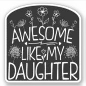 私の娘素晴らしの山花がママに現れるように シール (正面)