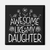 私の娘素晴らしの山花がママに現れるように マグネット (正面)