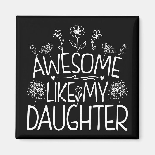 私の娘素晴らしの山花がママに現れるように マグネット (正面)