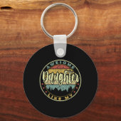 私の娘素晴らしの父の日のパパのように キーホルダー (正面)