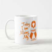 私の娘1を恋しく思う白血病 コーヒーマグカップ (左)