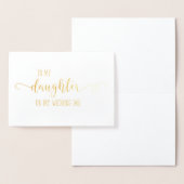 私の婚礼の日のサンキューカードの私の娘に 箔カード (ディスプレー)