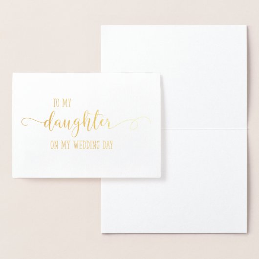 私の婚礼の日のサンキューカードの私の娘に 箔カード (ディスプレー)