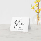 私の婚礼の日の私のお母さんへのモダンな白黒 カード (黄色い花)