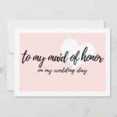 私の婚礼の日の私のメイド・オブ・オーナー（花嫁付き添い人）に赤面させて下さい 招待状 (正面)
