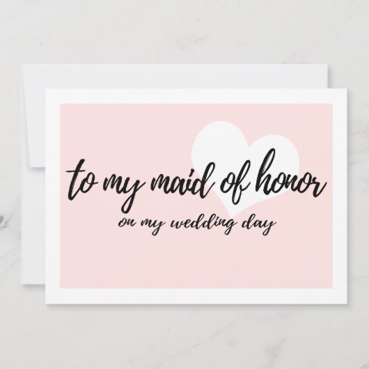 私の婚礼の日の私のメイド・オブ・オーナー（花嫁付き添い人）に赤面させて下さい 招待状 (正面)