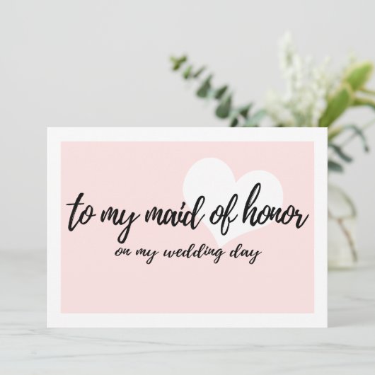 私の婚礼の日の私のメイド・オブ・オーナー（花嫁付き添い人）に赤面させて下さい 招待状 (スタンド正面)