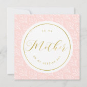 私の婚礼の日の私の母へのモダンで敏感な| カード (正面)