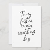 私の婚礼の日の私の父に手頃 カード (正面)