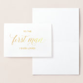 私の婚礼の日の私の父への金ゴールドホイルカード| 箔カード (ディスプレー)