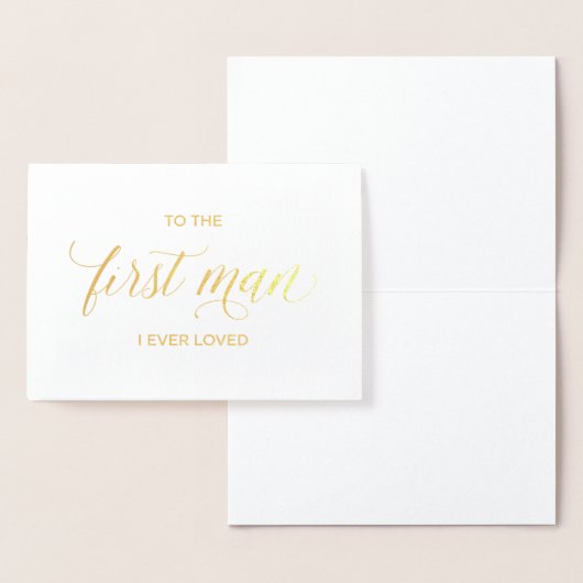 私の婚礼の日の私の父への金ゴールドホイルカード| 箔カード (ディスプレー)