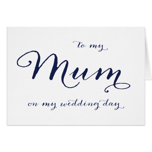 私の婚礼の日カードの私のミイラに (正面横)