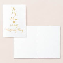 私の婚礼の日パーソナライズなホイルカードの私のお母さんに 箔カード