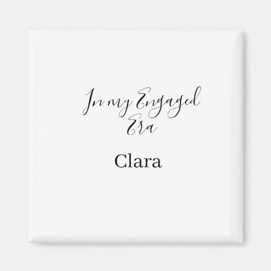 私の婚約時代に名前と日付を追加するエンゲージメント マグネット (正面)