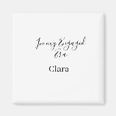 私の婚約時代に名前と日付を追加 マグネット (正面)