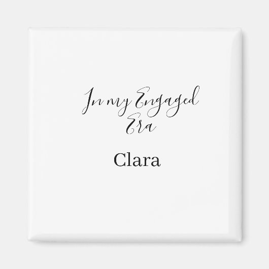 私の婚約時代に名前と日付を追加 マグネット (正面)