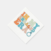 私の婚約時代の素敵なレトロ スタンダードカクテルナプキン (角)