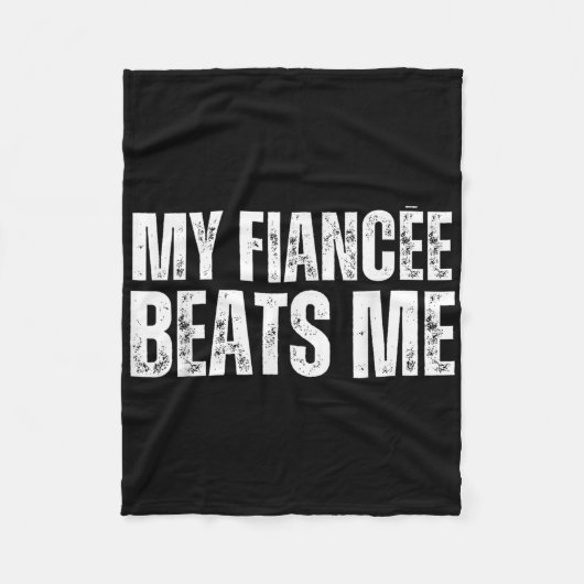 私の婚約者が私をいじる 面白い婚約パーティー 新婚よ フリースブランケット (正面)
