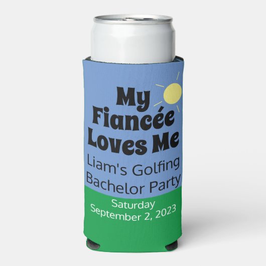 「私の婚約者は私を愛している」ゴルフ場のパーティー結婚 スリム缶クーラー (Seltzer正面)