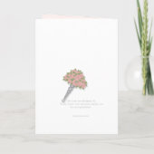 私の婦人の名誉のレースのガウンの珊瑚があって下さい 招待状 (裏面)