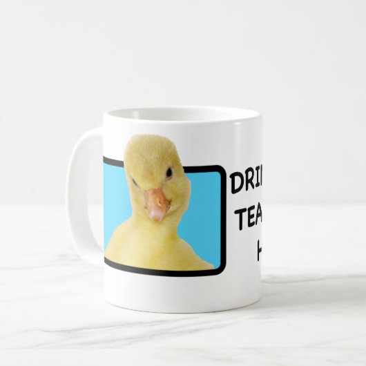 私の嫌悪症の破損を飲むこと、ベビーのひよこ コーヒーマグカップ (正面左)