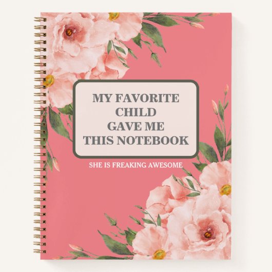 私の子お気に入りのども与えは、このノートCUSTOMIZAB ノートブック (正面)