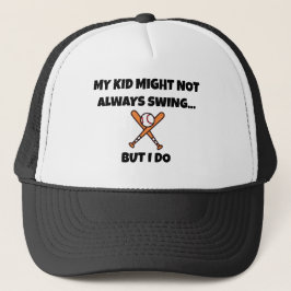 私の子どもが野球をするのは必ずしもスイングするわけではないが、僕はそうする キャップ