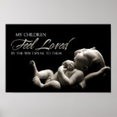 「私の子ども感じは愛した」モチベーション肯定 ポスター (正面)